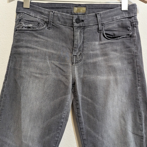 Mother Skinny Jeans Gray Distressed Mid Rise The Looker Last Chance Saloon Sz 29 - Picture 2 of 10
